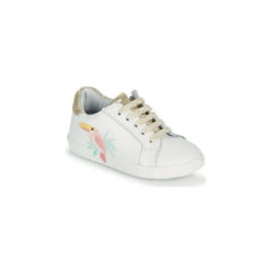 Baskets Basses Blanches Edonia Fermeture éclair Latérale