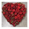 Coussin Coeur De Roses Rouge -Bijou-Beauté Magasin coussin coeur roses rouge