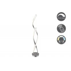Lampadaire Double Spirale Gris Anodise Interior