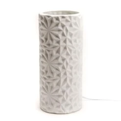 Lampe En Biscuit De Porcelaine Tube