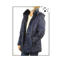Manteau Bleu Fleuri