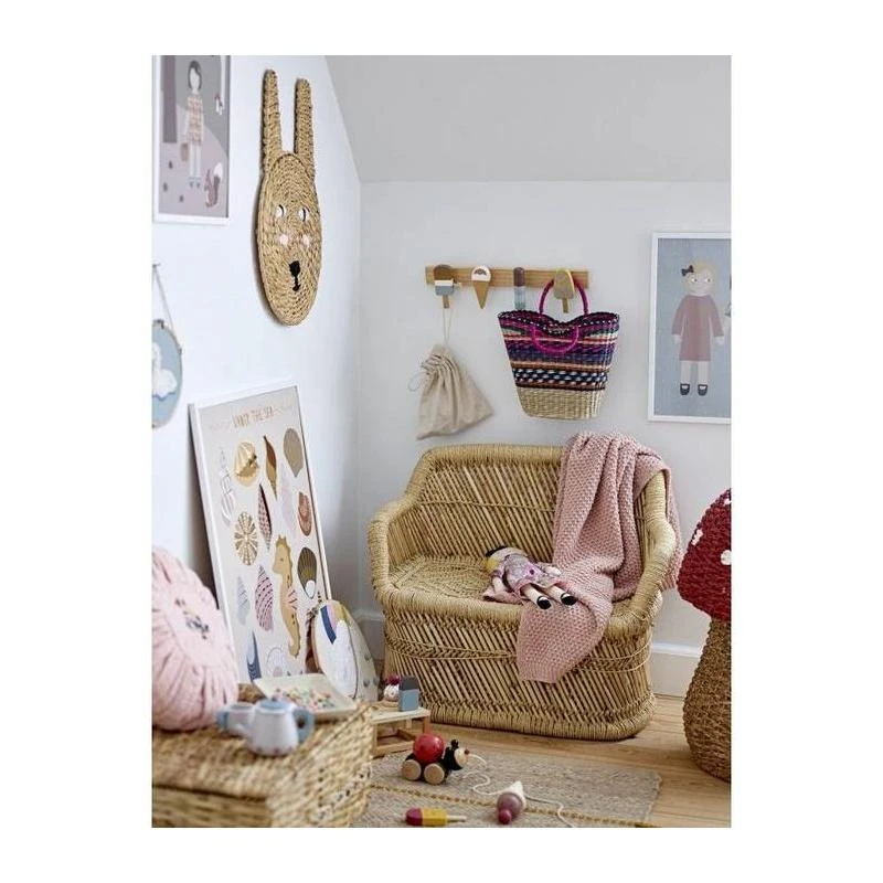 Panier Tressé Multicolore Bloomingville 4 Panier Tressé Multicolore Bloomingville – Image 2